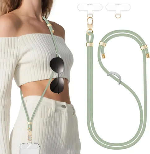 Miniatura 13 de Cordones para teléfono alrededor del cuello, correa cruzada para teléfono celular con hebillas de metal de primera calidad, soporte universal