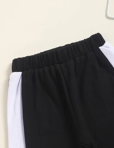 Miniatura 6 de itkidboy Conjunto de 2 piezas de ropa de bebé niño con capucha y sudadera con bloques de color + pantalones