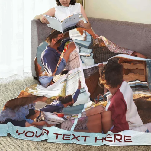 Miniatura 6 de Abybela Mantas personalizadas con fotos, mantas de fotos personalizadas con mis propias fotos, manta personalizada regalos para el día de la madre