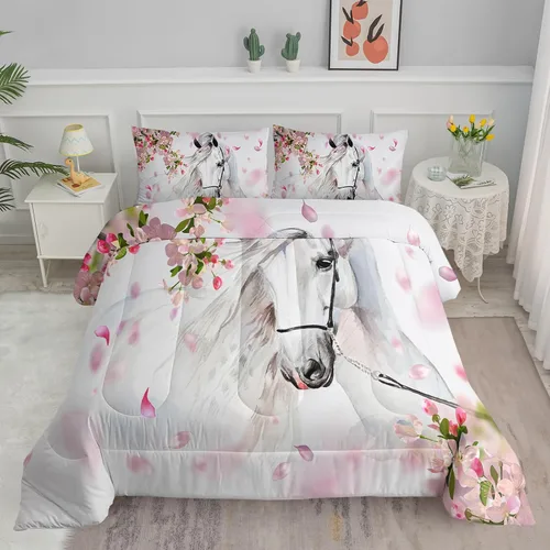 Miniatura 10 de Axolotl Juego de edredón de tigre individual para niños, juego de ropa de cama de animales salvajes para hombres, juego de edredón de mandala