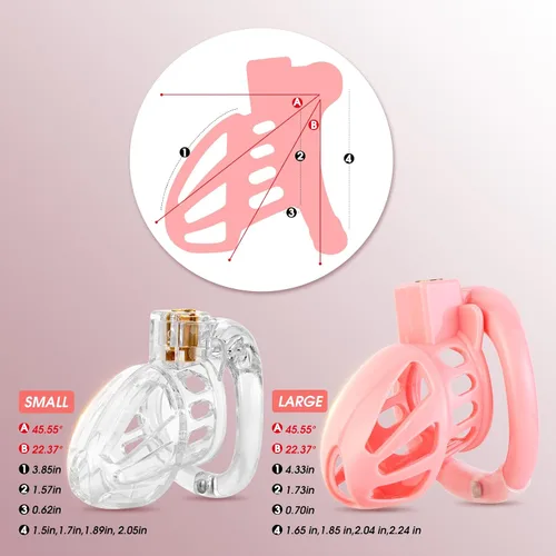 Miniatura 3 de UTIMI - Jaula de castidad para hombre con dispositivo de castidad – Jaula de castidad ligera con bloqueo invisible vertical para hombres con 4
