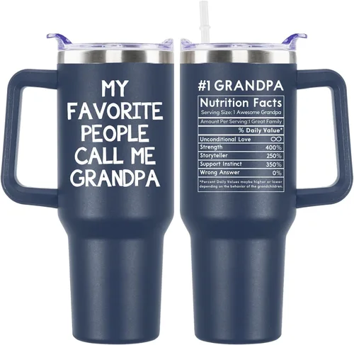 Miniatura 10 de Regalos divertidos de 40 onzas para abuelos de nietos, regalos para abuelo de nieta, abuelo Saurus, día del padre, cumpleaños, regalos de Navidad