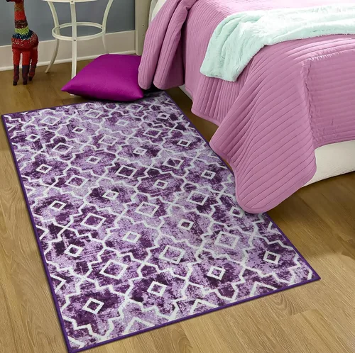Miniatura 34 de Moynesa Alfombra marroquí lavable de 2 x 3 pulgadas, pequeña, azul, para cocina, baño, suave, antideslizante, de pelo bajo, moderna, geométrica