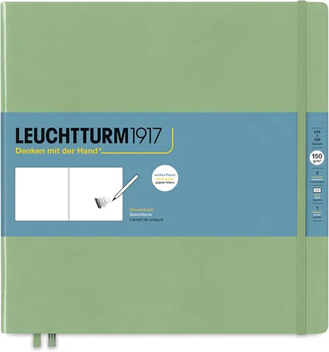 Miniatura 8 de Leuchtturm1917 - Cuaderno mediano de tapa dura para bocetos (negro) - 112 páginas de papel de 150 g/m²