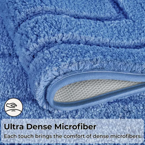 Miniatura 9 de GRANNY SAYS Juego de 2 alfombras de baño suaves para baño, alfombras de baño antideslizantes y lavables, alfombras de baño absorbentes para bañera