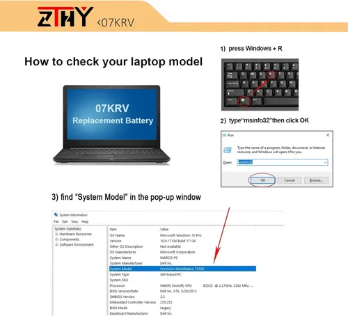 Miniatura 2 de ZTHY Batería de repuesto para laptop Dell Latitude 5330 5430 5530 7330 7430 7430 7530 7530 Precision 3570 Series P133G P134G P138G P139G 0Y86WG