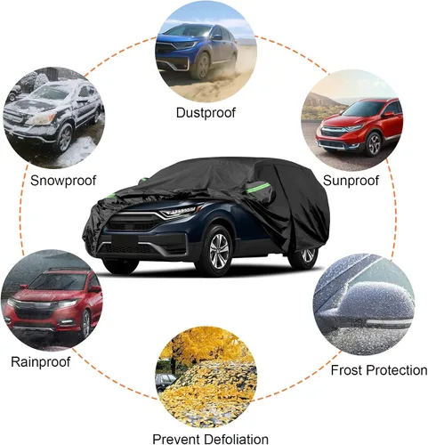 Miniatura 3 de Funda impermeable para auto Compatible con Honda Pilot 2002-2025, fundas para auto para todo tipo de clima 210T con interior de algodón
