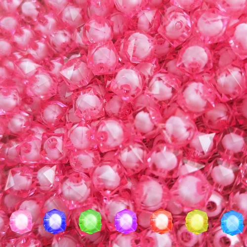 Miniatura 13 de Cubo de 400 cuentas espaciadoras de cristal cuadradas transparentes facetadas de 0.315 pulgadas (0.315 in), cuentas redondas