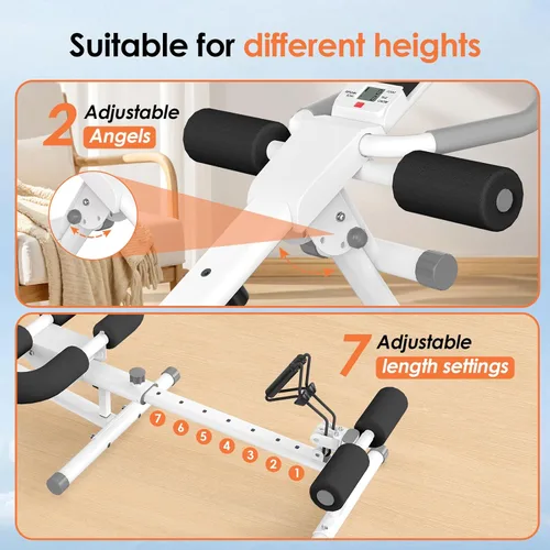 Miniatura 6 de Foldable Ab Machine, 5-in-1 Adjustable Ab Trainer for Home Gym, Full-Body Core Workout Equipment