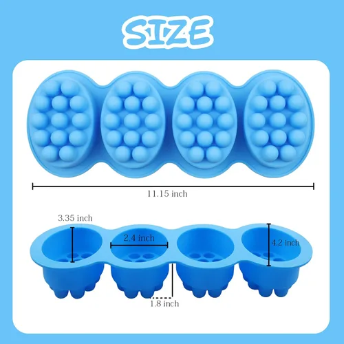 Miniatura 2 de 2 moldes de silicona para barra de masaje, moldes de jabón hechos a mano para hacer jabón, peine de pelo 3D, masajeador de cuero cabelludo, cepillo