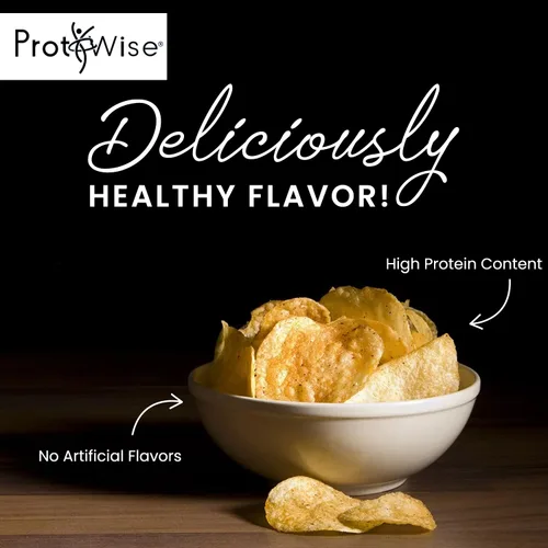 Miniatura 4 de ProtiWise Chips de proteína para barbacoa, 0.55 onzas de proteína, alta fibra, baja en carbohidratos, baja en calorías, aperitivo saludable sin