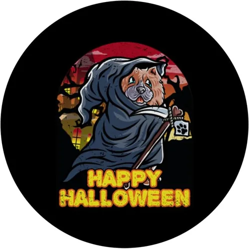 Miniatura 3 de Chow Chow Happy Halloween Costume Grim Reaper PopSockets Standard PopGrip