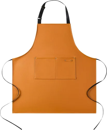 Miniatura 14 de eywlwaar Delantal impermeable de poliuretano con 2 bolsillos grandes, delantal ajustable a prueba de aceite para cocina, lavavajillas, cocina, 29.92