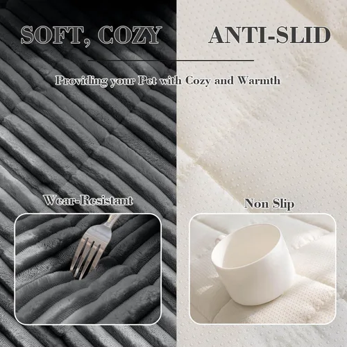 Miniatura 4 de Funda de sofá para perros, lavable, antideslizante, para proteger los muebles (Z-gris oscuro, 27.6 x 82.7 pulgadas/27.6 x 82.7 in)