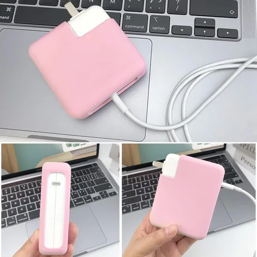Miniatura 7 de Funda protectora de cargador de silicona suave de 67 W para MacBook Pro de 14 pulgadas 2024-2021 M3 A2918 A2992 M2 A2779 M1 A2442 Funda adaptador