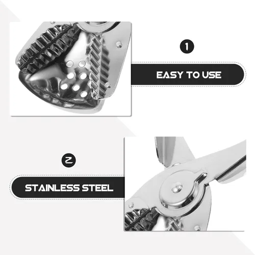 Miniatura 6 de Housoutil Manual Lemon Squeezer Stainless Steel Manual Fruit Juicer Handheld Citrus Press Multifunctional for Home and Travel