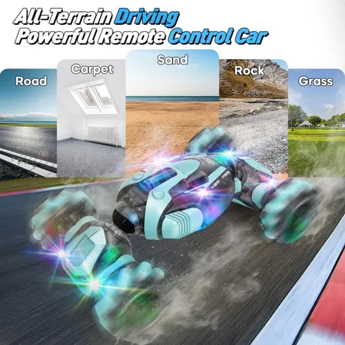 Miniatura 4 de ZMMB Coche RC de Acrobacias con Detección de Gestos - Los Mejores Regalos para Niños de 6 a 12 Años, 360° de Rotación, 4WD, Control Remoto, Rc Stunt