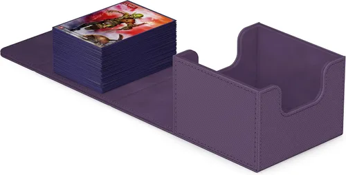 Miniatura 11 de Ultimate Guard Sidewinder 100+, caja de cubierta para 100 tarjetas TCG de doble manga, gris, cierre magnético y forro interior de microfibra para un