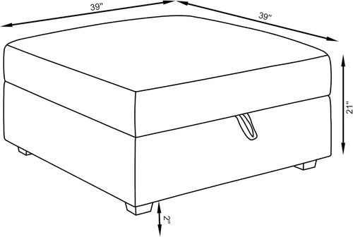 Miniatura 10 de Coaster Home Furnishings Cambria - Sofá modular tapizado de 5 piezas con otomana de almacenamiento, patas redondeadas y almohadas decorativas