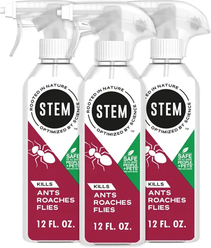 Miniatura 15 de STEM Mata hormigas, cucarachas y moscas: aerosol para insectos de ingredientes activos a base de plantas, insecticida botánico