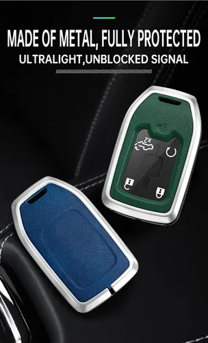 Miniatura 8 de ontto Funda para llave de coche con llavero de metal y piel sintética para Chevrolet Silverado Fit para GMC Sierra 1500 2500HD 3500HD Terrain Acadia