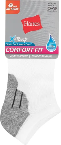 Miniatura 2 de Hanes Calcetines de mujer con ajuste cómodo invisibles - 6 pares