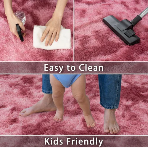 Miniatura 80 de Dssimo - Alfombra superesponjosa para la habitación, alfombra de área moderna, pequeña, suave y acogedora de felpa para niños, niñas y adolescentes