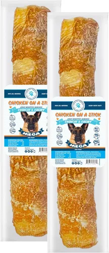 Miniatura 9 de Texas Pet Company Golosinas de pollo para perros, suaves, crujientes y masticables para perros envueltas en cuero crudo, golosinas grandes