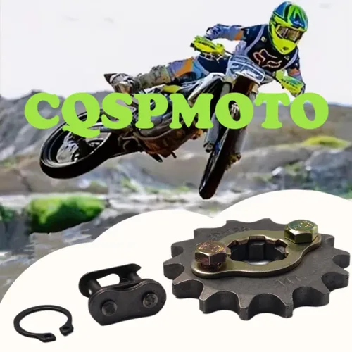 Miniatura 4 de CQSPMOT - Piñón delantero de alta calidad para motocicleta 420-15T de 0.669 in para motocross de 50 cc, 70 cc, 90 cc, 110 cc, 125 cc, mini bicicleta