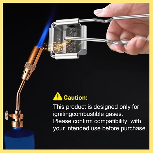 Miniatura 4 de Encendedor de chispas de pedernal individual, 2 encendedores de soplete de pedernal con 20 repuestos de pedernal adicionales, para soldadura