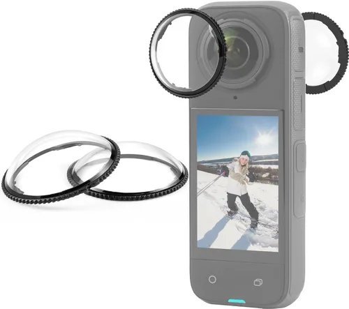 Miniatura 10 de PULUZ Cubierta protectora de lente para Insta360 X4, protector de lente de cámara de vidrio óptico para Insta 360 x4, antiniebla, anticaída, 98%