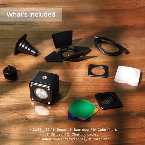 Miniatura 4 de ULANZI Luz de video LED impermeable IP68 Kit de iluminación de cámara Mini cubo con 8 filtros de gel de color, luz de fotografía de relleno portátil