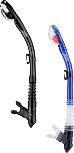 Miniatura 27 de Aegend - Esnórquel seco para buceo para adultos y jóvenes - Equipo de snorkel con válvula seca superior, perfecto para snorkel, buceo libre, Verde