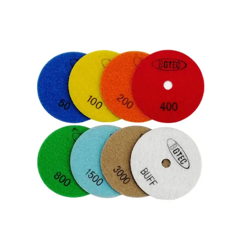 Miniatura 9 de BGTEC Juego de almohadillas de pulido de diamante seco de 4 pulgadas, kit de 8 almohadillas de grano 400 para granito, mármol, piedra de cuarzo