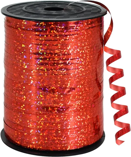 Miniatura 35 de BEISHIDA Cinta Plateada Rizada Ondulada de 500 Yardas, Cuerda para Globos, Rollo Metálico Brillante para Cinta de Envolver Regalos para Fiestas