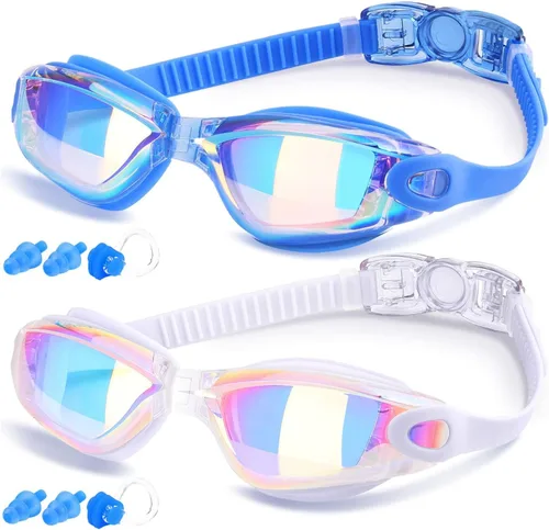 Miniatura 11 de COOLOO Gafas de natación, paquete de 2 gafas de natación para hombres y mujeres, gafas de natación para adultos, jóvenes, adolescentes, niños, gafas