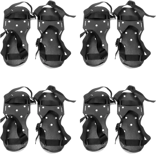 QWORK Zapatos Gunite con pinchos cortos de 3/4 pulgadas, perfectos para pisos epoxi, superposiciones, instalación de cubierta, color verde (par)