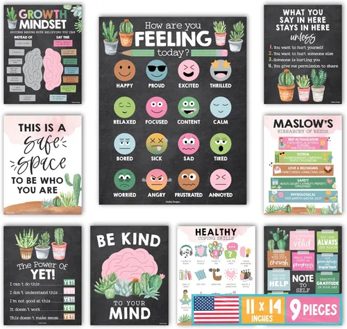 Miniatura 12 de Hadley Designs 9 pósteres de salud mental para el aula, consejero escolar, oficina, decoración de oficina, terapia de salud mental, carteles