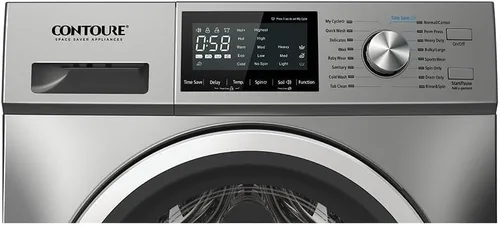Miniatura 4 de Contoure Arandela apilable de carga frontal de 24", 2.7 pies cúbicos de alta eficiencia, 16 ciclos de lavado, controles táctiles LED, 1400 RPM