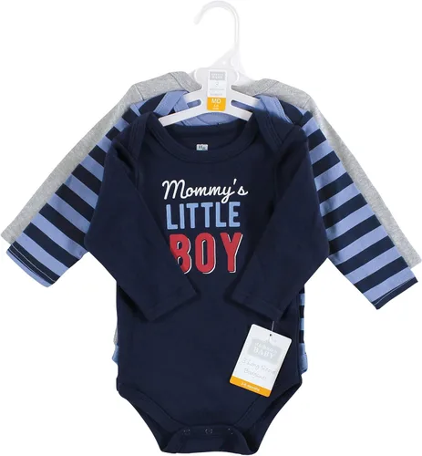 Miniatura 2 de Hudson Baby Body unisex de algodón de manga larga, para bebé