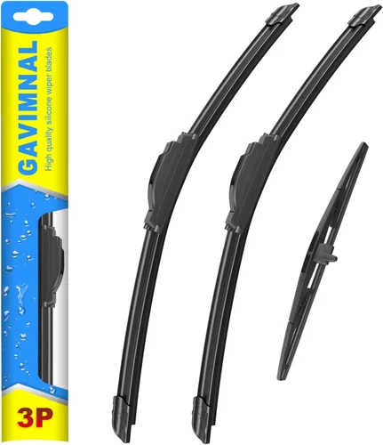 Miniatura 21 de Gavimnal® 15"+15"+13" escobillas limpiaparabrisas de silicona de repuesto para Jeep Wrangler JK 2008-2018 Jeep Wrangler 2007-2017, escobillas