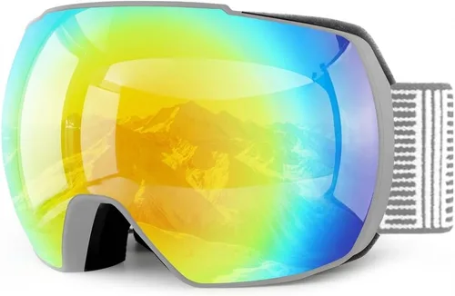Miniatura 10 de OULAIQI Gafas de esquí de nieve, protección OTG UV400, anti niebla, esquí, patinaje, snowboard, gafas de snowboard para hombres, mujeres y jóvenes