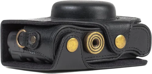 Miniatura 2 de MegaGear MG1176 Canon PowerShot SX740 HS, SX730 HS Ever Ready Funda De Cuero Genuino Con Correa - Negro