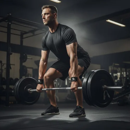 Miniatura 5 de Fit Active Sports Puños suaves de peso muerto para levantamiento de pesas, levantamiento de potencia, peso muerto, filas y dominadas, muñequeras