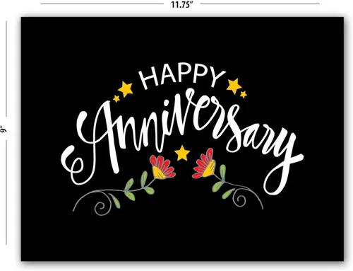 Miniatura 4 de Small World Greetings Tarjeta grande de feliz aniversario del grupo, interior en blanco con sobre, 11.75 x 9 pulgadas, perfecta para familiares