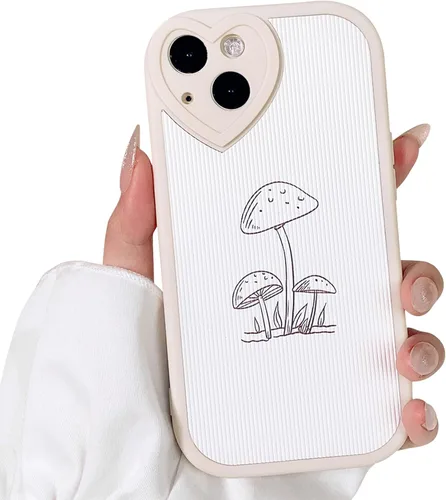 Miniatura 15 de Lovmooful Funda compatible con iPhone 13, diseño floral con lente de amor, protector de parachoques para niñas y mujeres, TPU suave a prueba