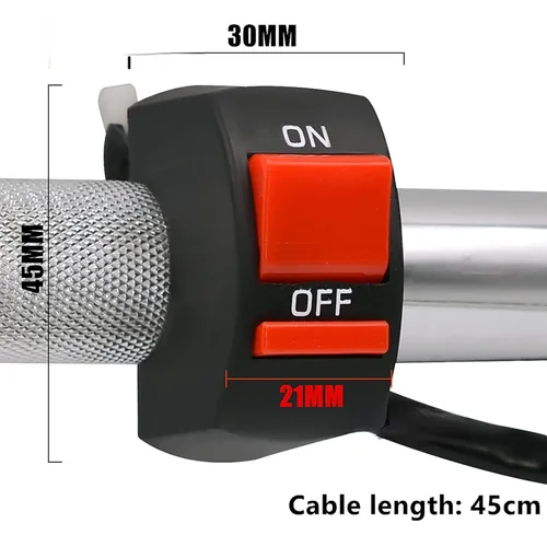 Miniatura 5 de ANKIA - Interruptor de palanca para manillar de motocicleta, interruptor de botón para motocicleta, ATV, motocicleta, motocicleta, bocina, señal