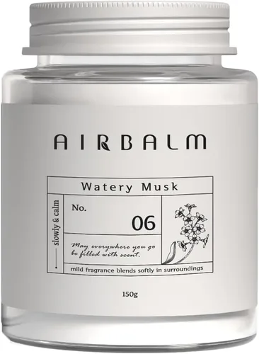 Air Balm Eliminador de olores sólido, 5.3 oz (150 g), hasta 90 días, para habitación, cocina, baño y armario, aroma a almizcle acuoso