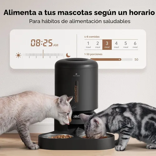Miniatura 3 de PETLIBRO Comedero Automático para Gatos, Dispensador de Comida para Mascotas con Preservación de Frescura, Comederos Temporizados para Gatos