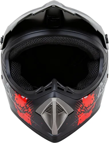 Miniatura 5 de CARTMAN Casco para adultos de bicicleta de tierra, casco de motocicleta de cara completa aprobado por el DOT, mate negro y amarillo para motocross